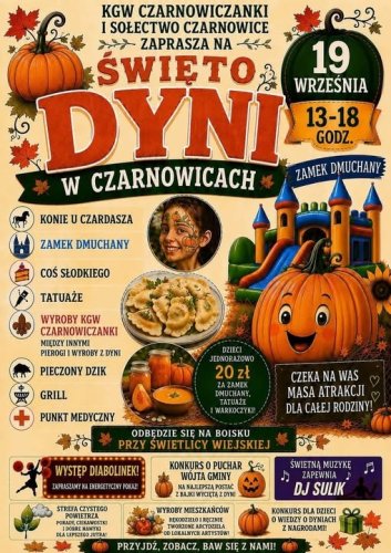 Święto Dyni w Czarnowicach 2026 – Program, Atrakcje, Konkursy, Kulinaria